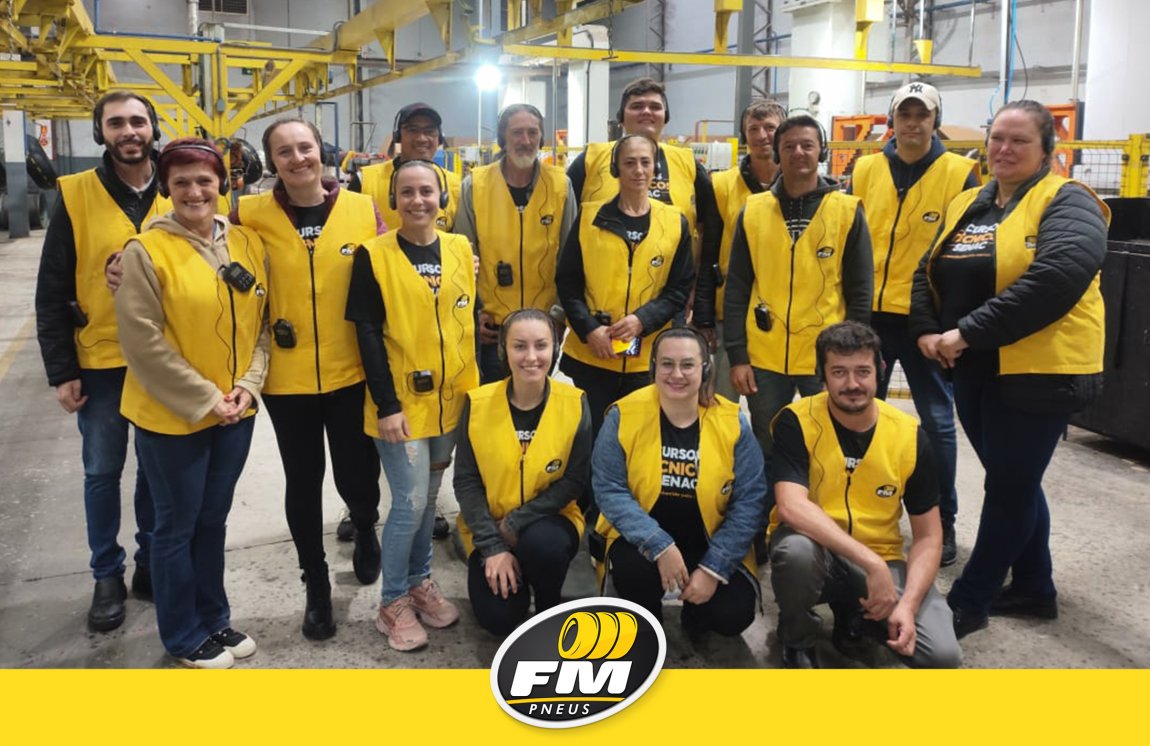 ​A FM Pneus recebeu os alunos do curso T�cnico em Seguran�a do Trabalho do SENAC de S�o Miguel do Oeste