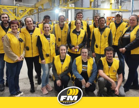 ​A FM Pneus recebeu os alunos do curso T�cnico em Seguran�a do Trabalho do SENAC de S�o Miguel do Oeste